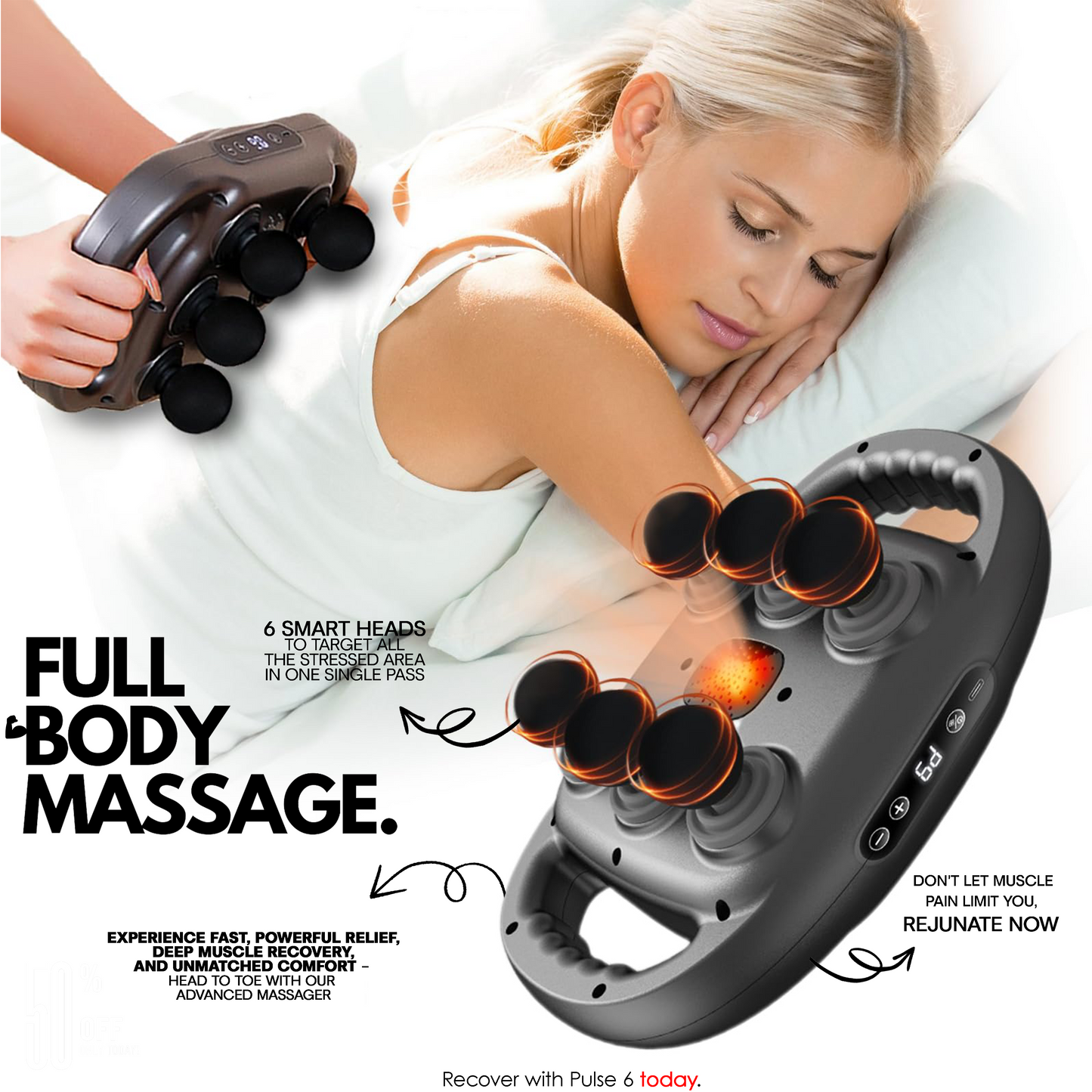 PulseTech 6™ Body Massage Gun